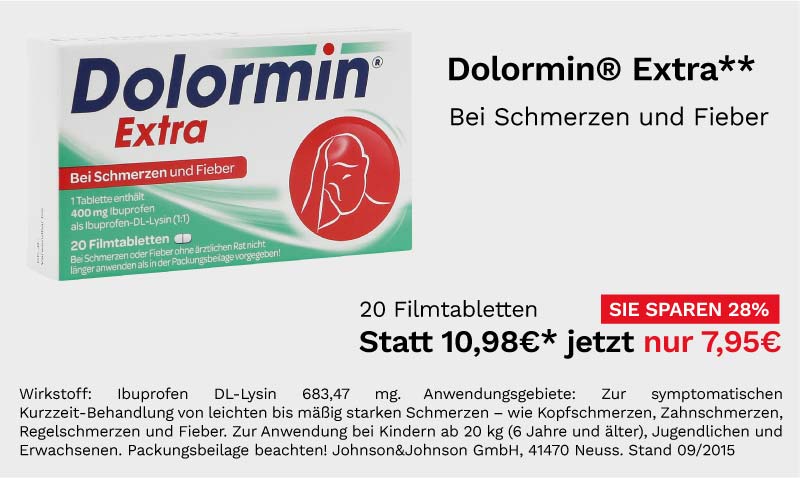 Dolormin Extra 20 Filmtabletten für 7,95 €